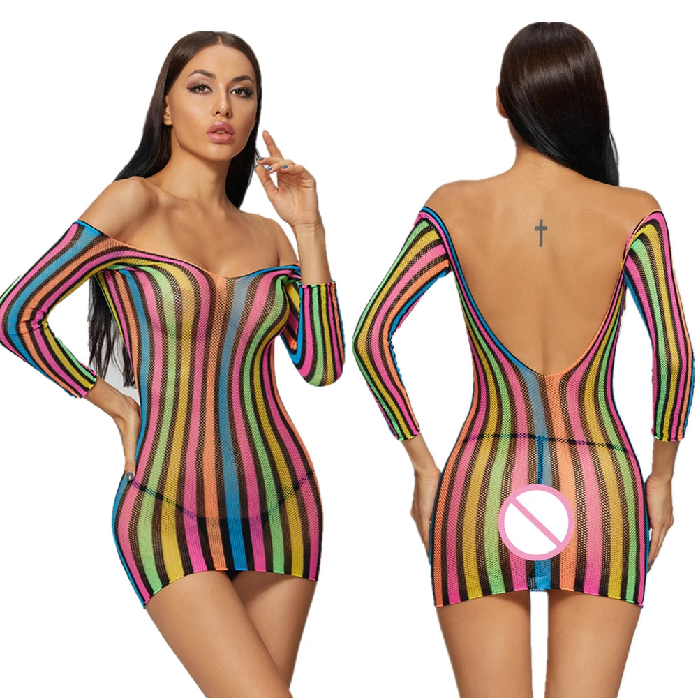 LUSTRA Mesh Babydoll Dress