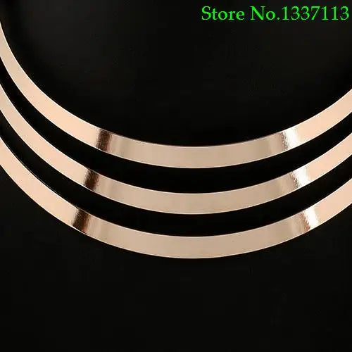 Arcadia Layers – Bold 3-Layer Semi-Circle Choker Necklace