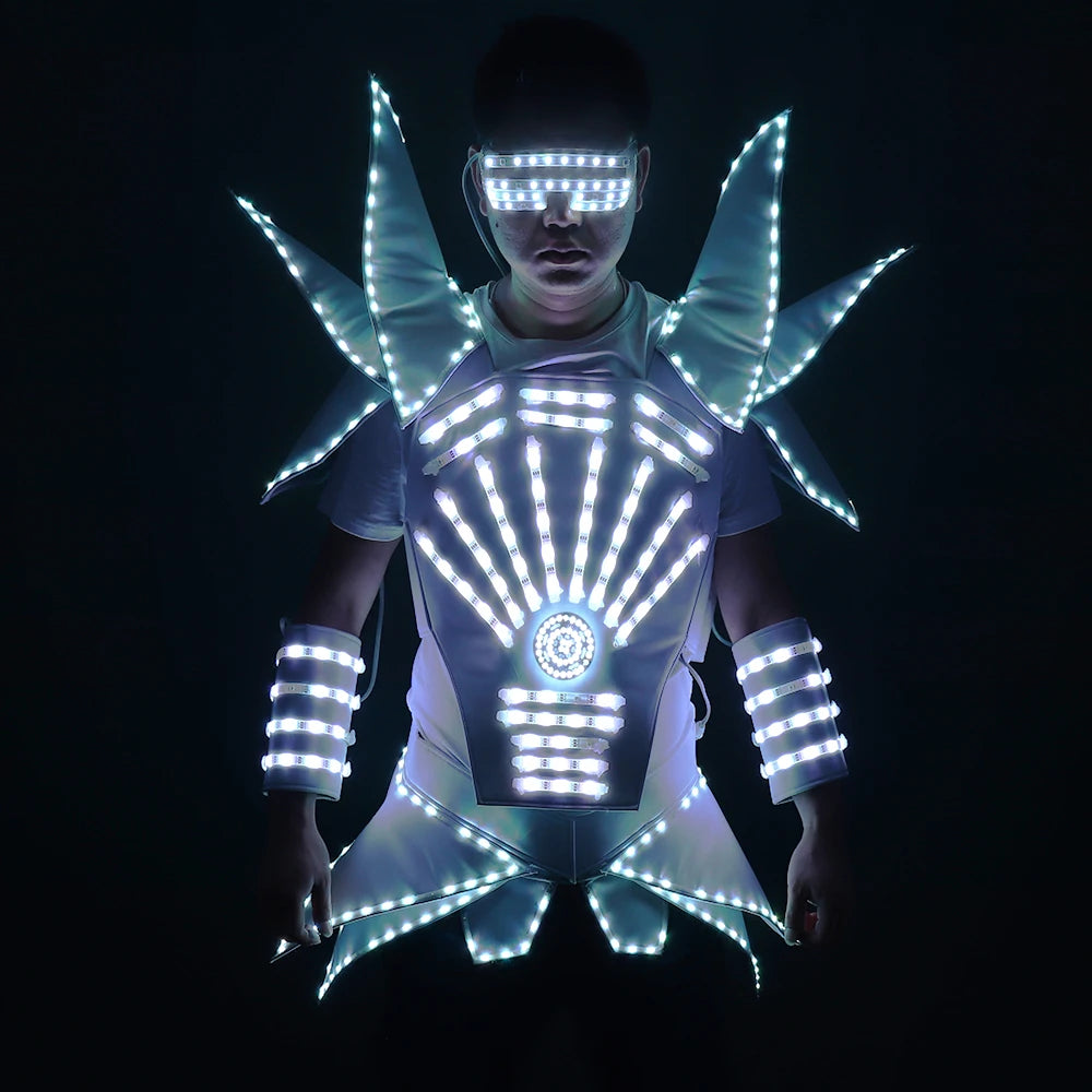 NeonBot LED Robot Suit – Full Color Light Armor