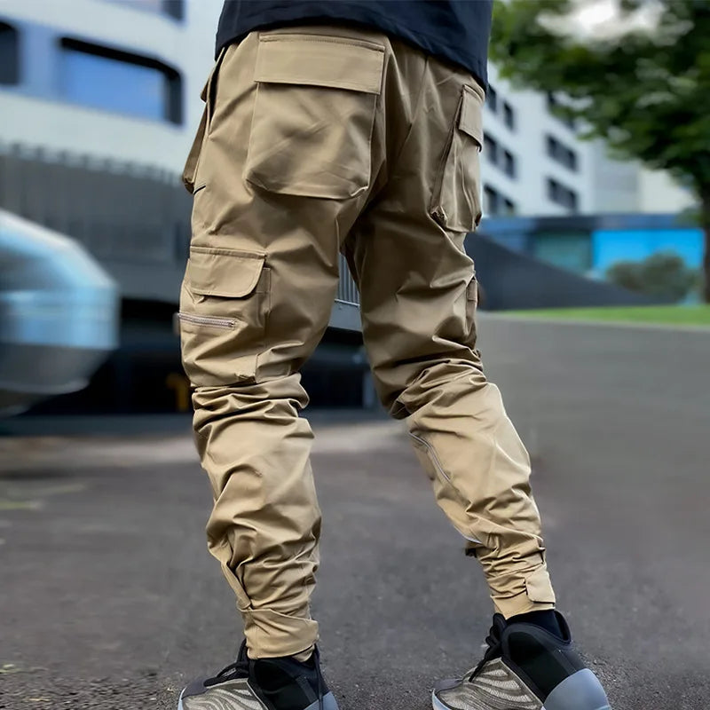 LUMEN Reflective Cargo Joggers — Multi-Pocket