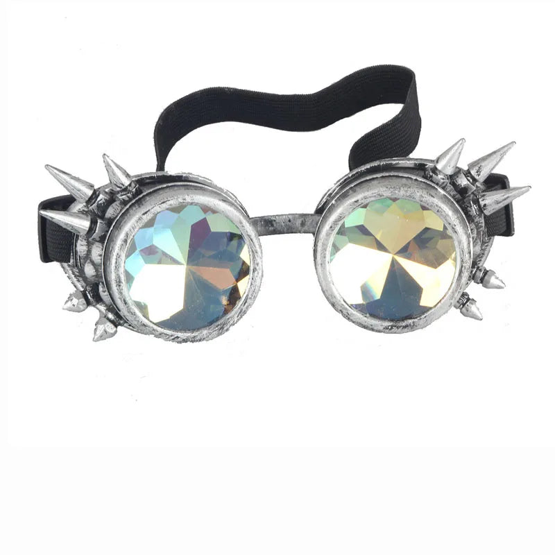 SpikedRetro Steampunk Goggles – Gothic Punk Eyewear with Attitude