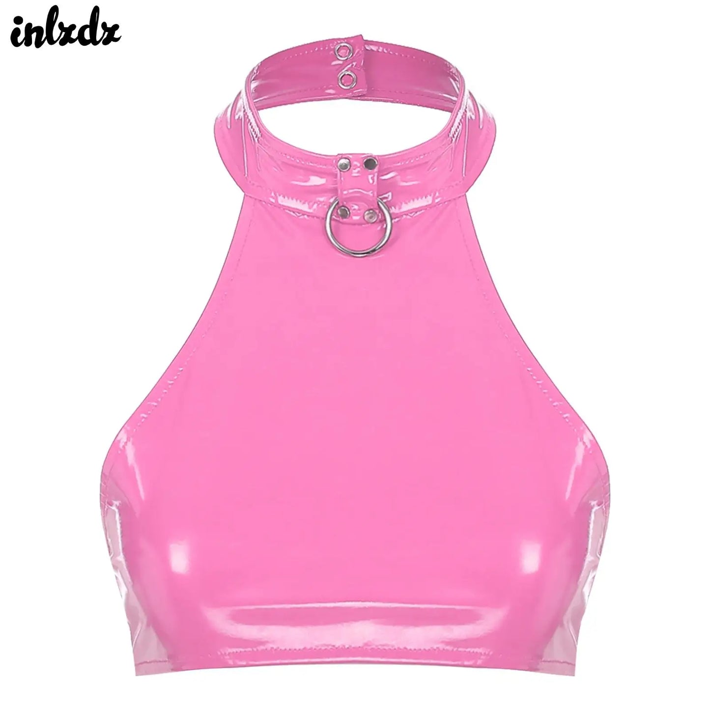RINGSIGNAL Patent Halter Crop — O-Ring, Backless