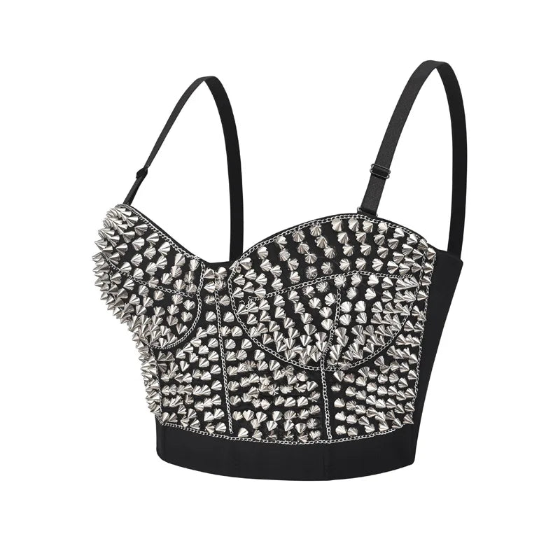 RivetRebel™ Y2K Steampunk Push-Up Bralette