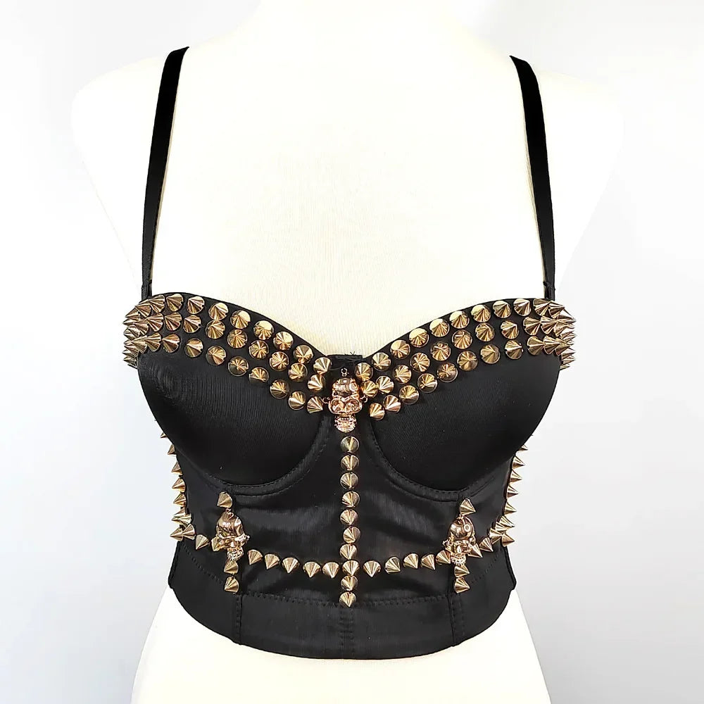 DiamondShine™ Y2K Sequin Push-Up Crop Top