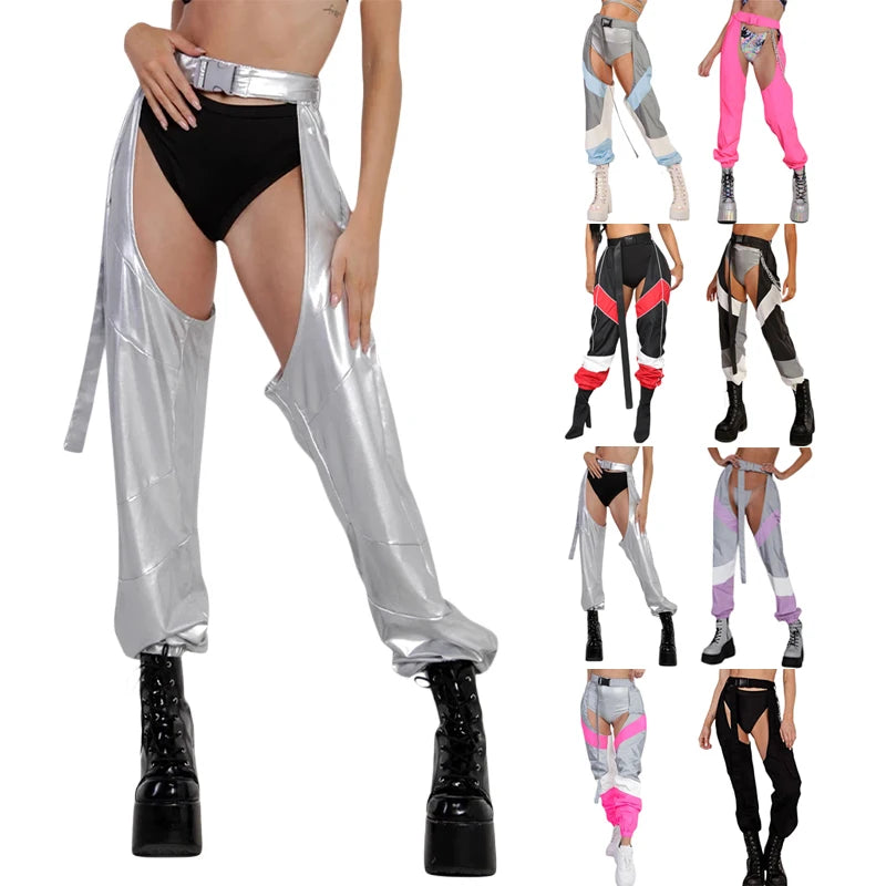 AFTERGLOW Cut-Out Chaps — Buckle, Patchwork/Solid
