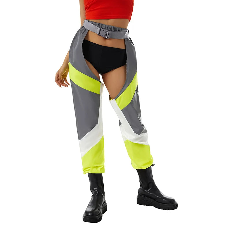 AFTERGLOW Cut-Out Chaps — Buckle, Patchwork/Solid