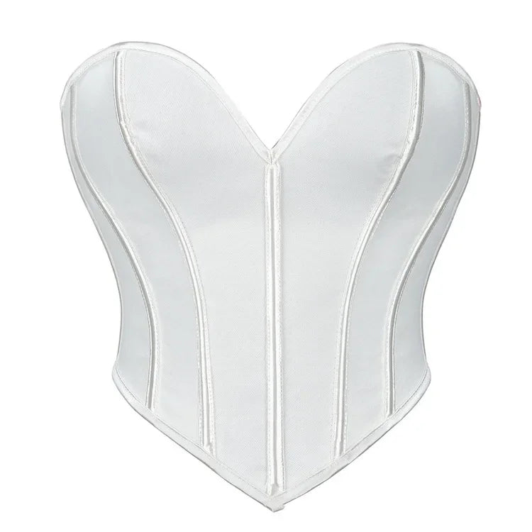 EleganceLace™ Overbust Corset Crop Top with Push-Up Design