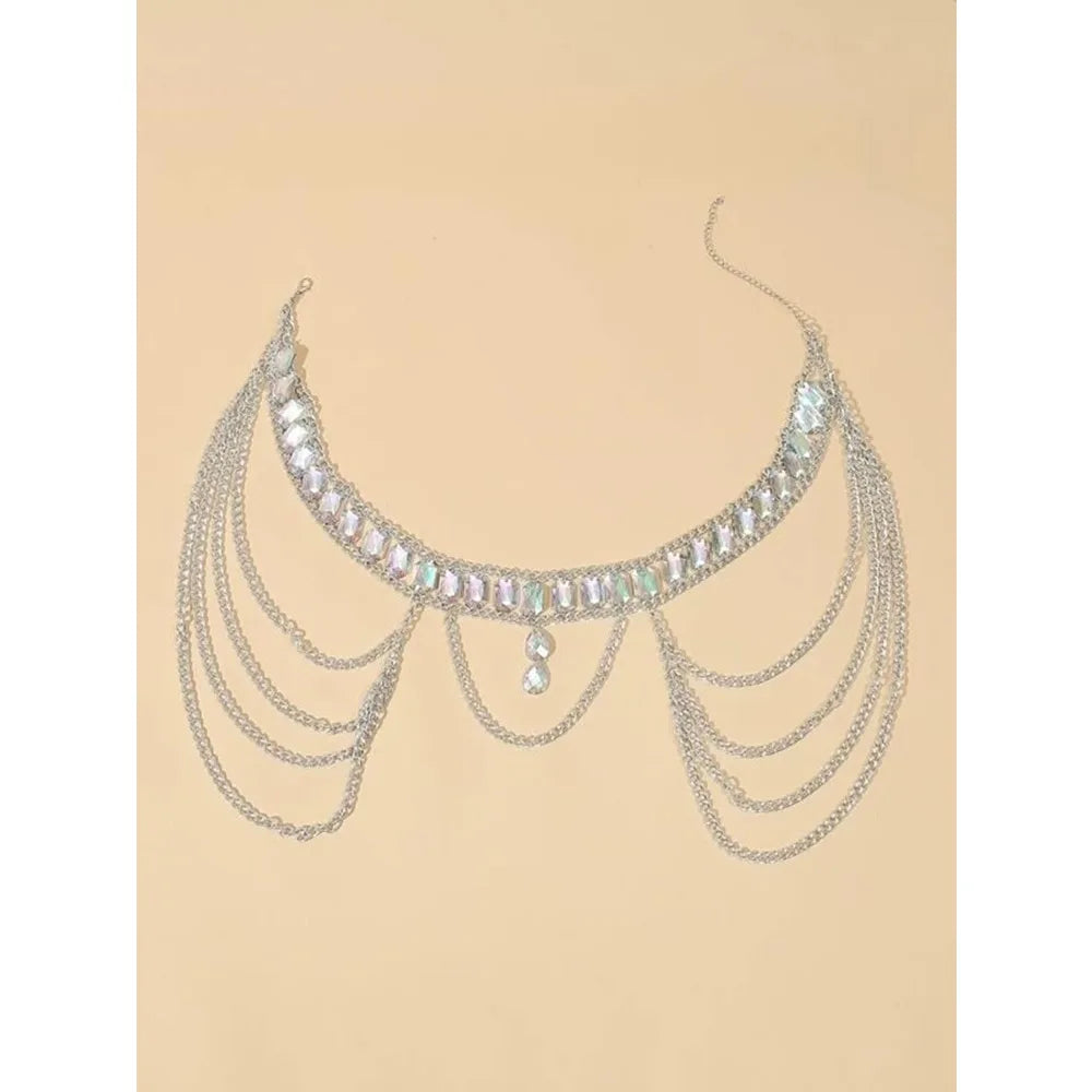 CrystalGlow Belly Chain – Festival Waist Jewelry for Rave Queens
