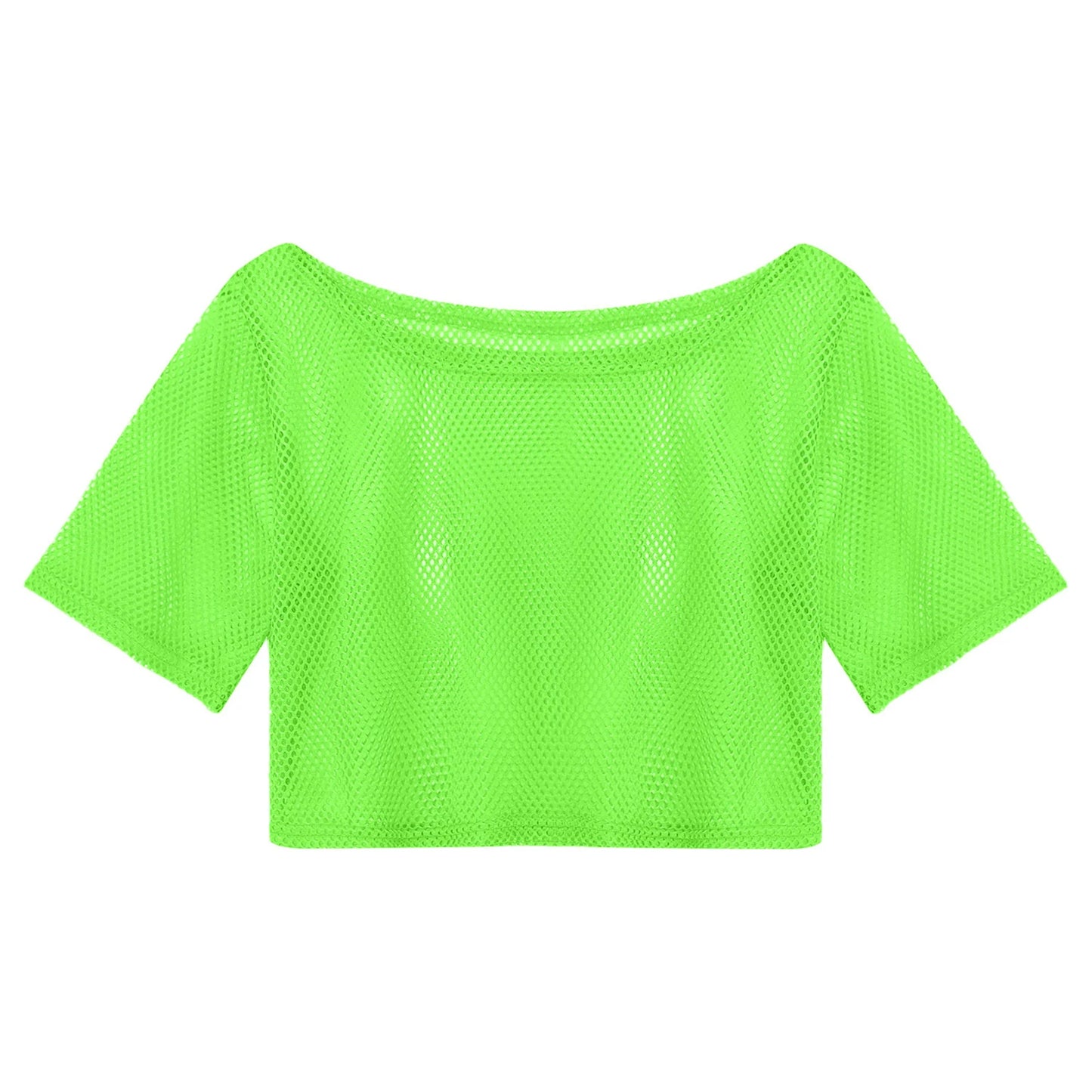 NeonPulse Mesh Crop Top