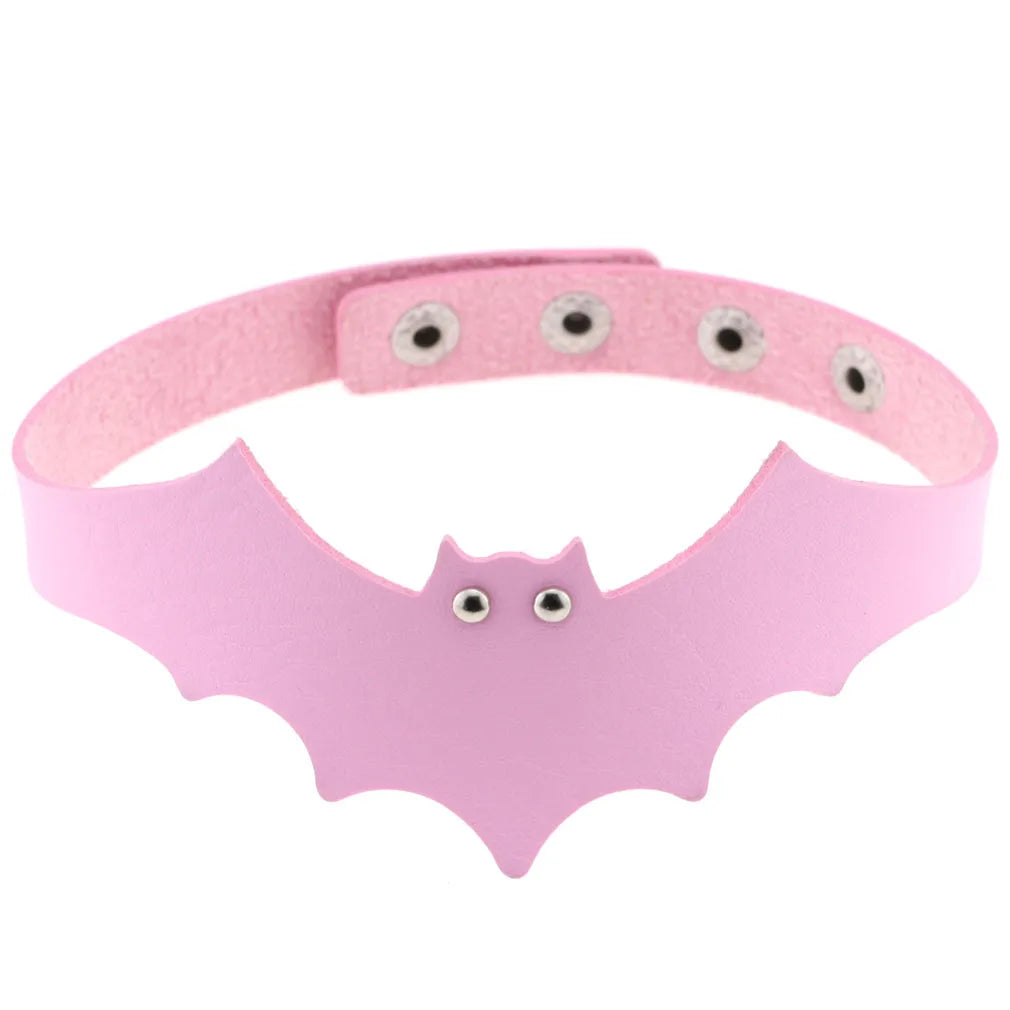 Pink Spike Rivet Choker – Gothic Punk Statement