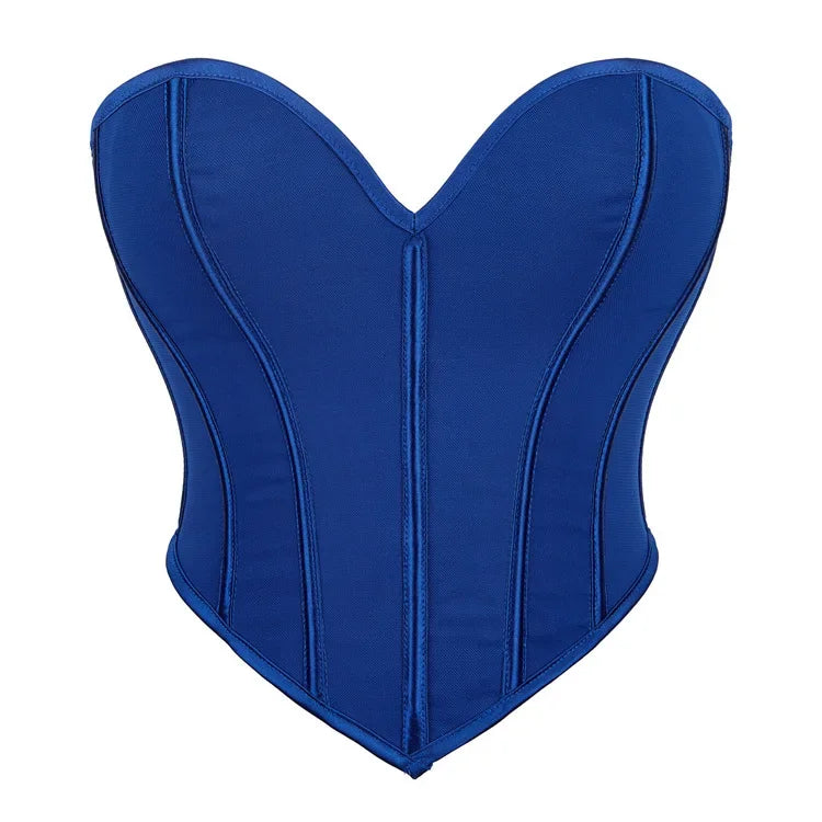 EleganceLace™ Overbust Corset Crop Top with Push-Up Design