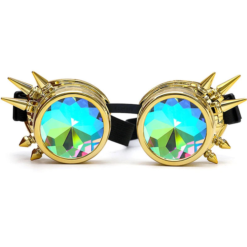SpikedRetro Steampunk Goggles – Gothic Punk Eyewear with Attitude