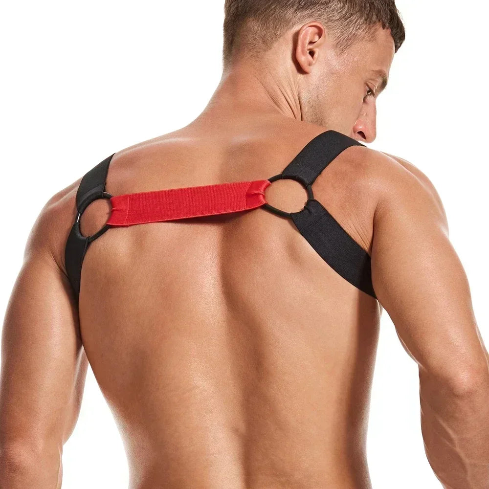 LUSTRA Obsidian Ritual - Open Back Fetish Harness Top