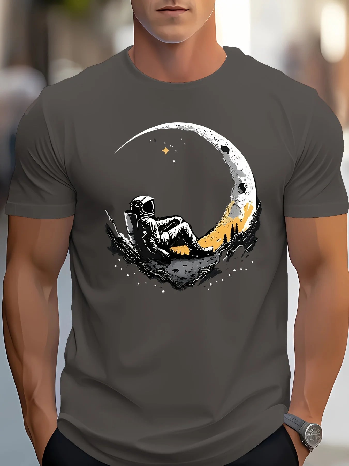 Lunar Drift Oversized Cyber Tee