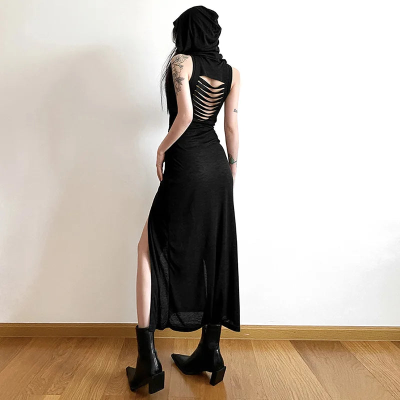 DesertGhost Hooded Midi Dress
