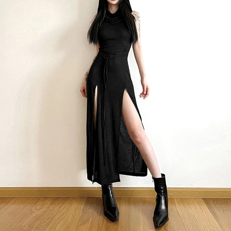 DesertGhost Hooded Midi Dress