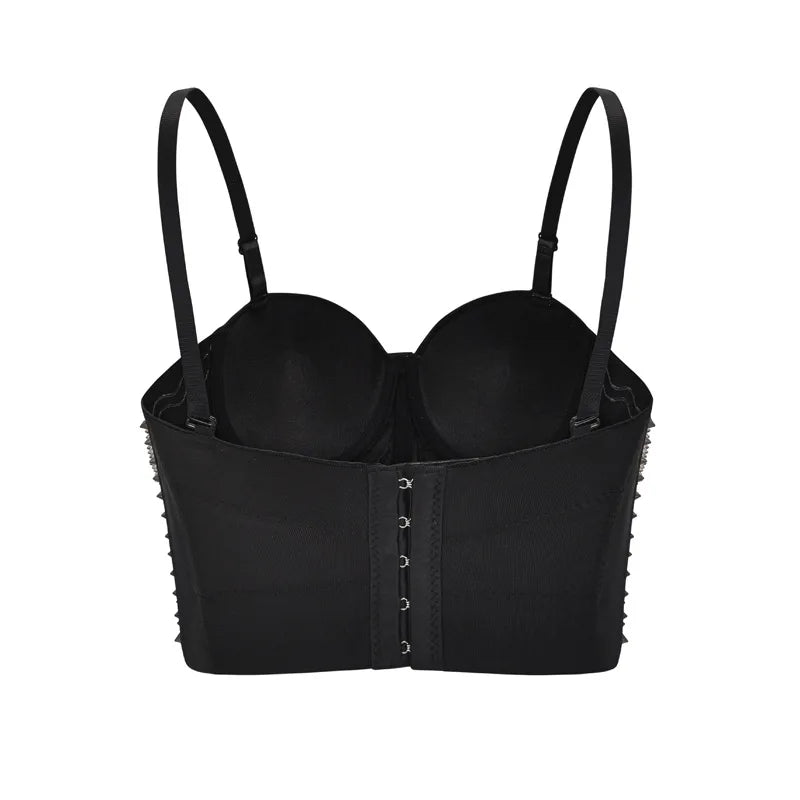 RivetRebel™ Y2K Steampunk Push-Up Bralette