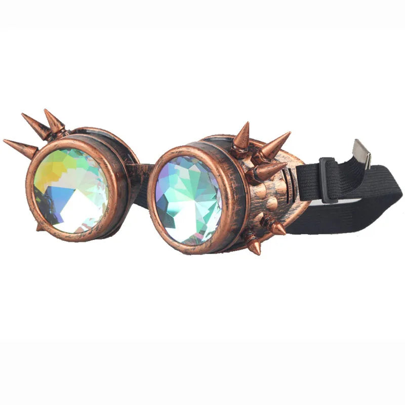 SpikedRetro Steampunk Goggles – Gothic Punk Eyewear with Attitude
