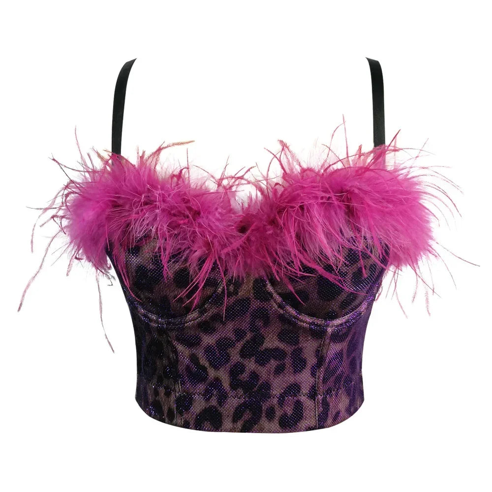 DiamondShine™ Y2K Sequin Push-Up Crop Top