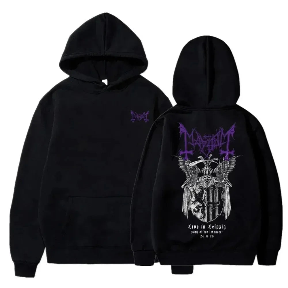 MAYHEM//VOID Black Metal Hoodie – Cyber Grunge Streetwear Drop