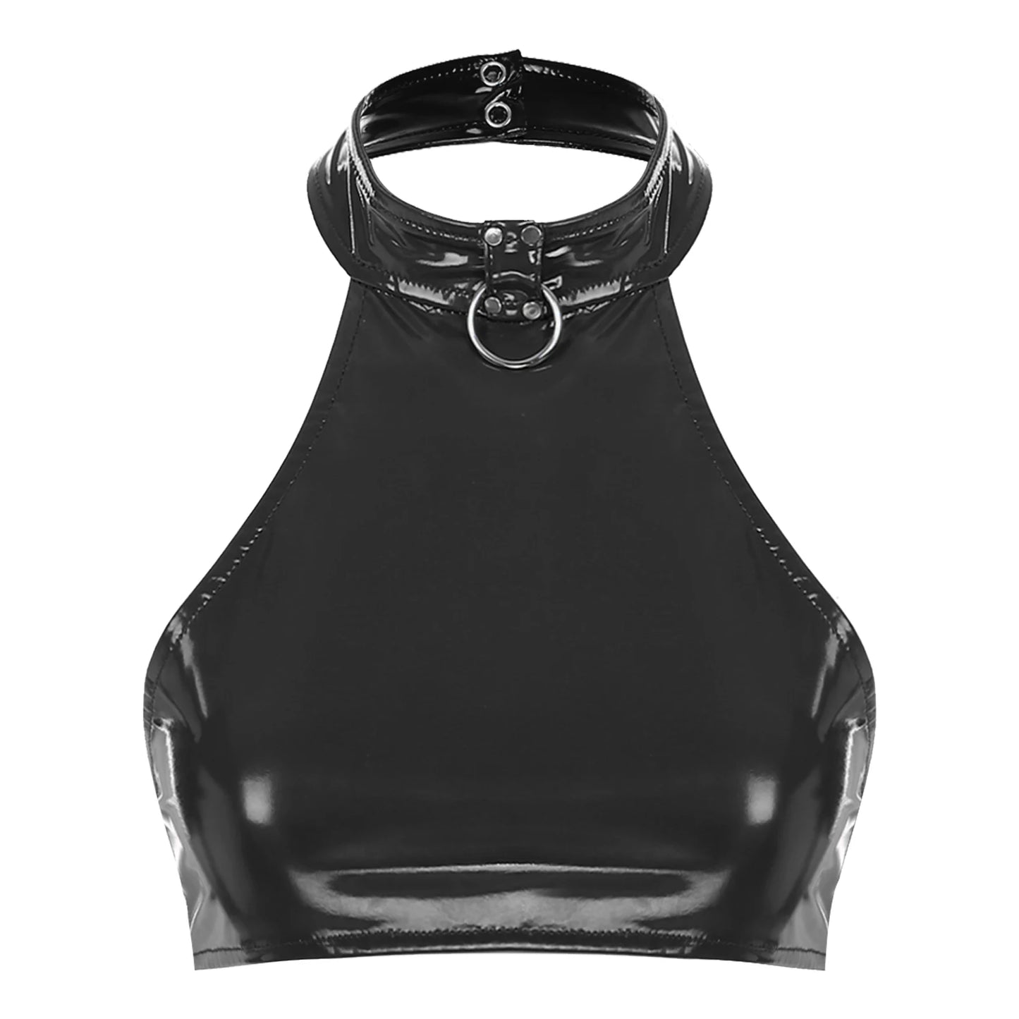 RINGSIGNAL Patent Halter Crop — O-Ring, Backless