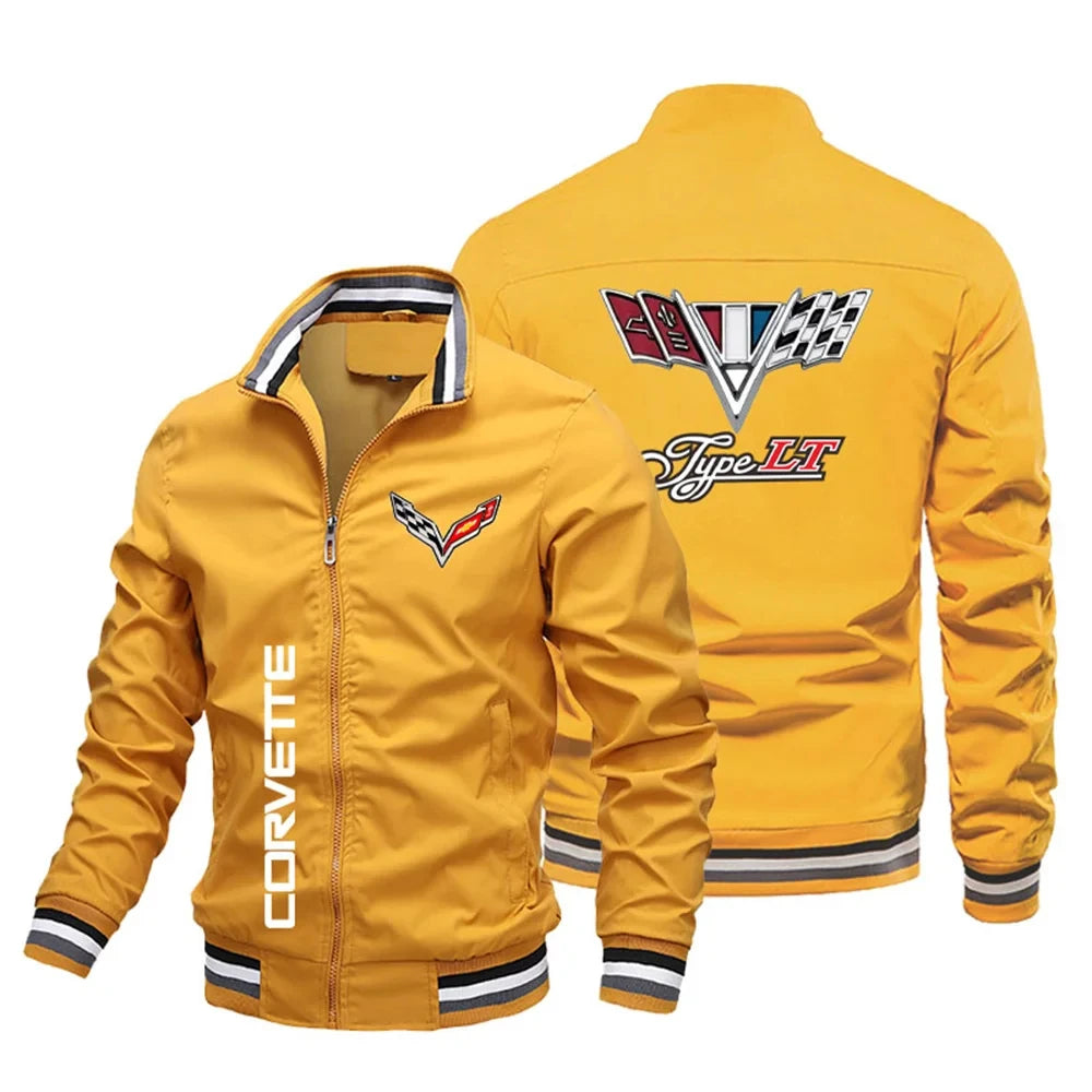 "VibePilot" Men’s Logo Baseball Jacket – Breathable, Sports-Inspired, Autumn Essential