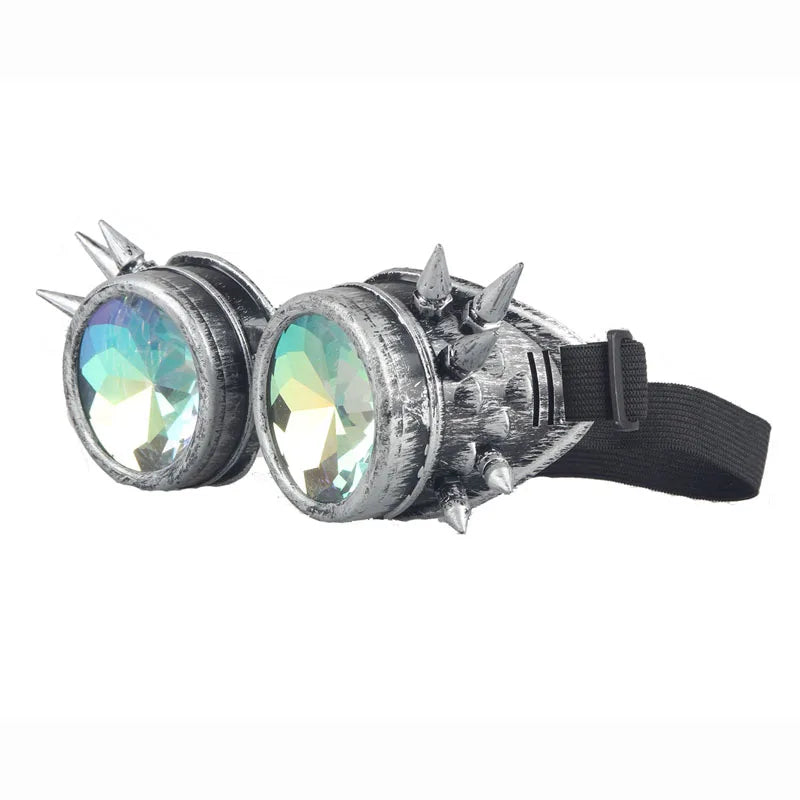 SpikedRetro Steampunk Goggles – Gothic Punk Eyewear with Attitude