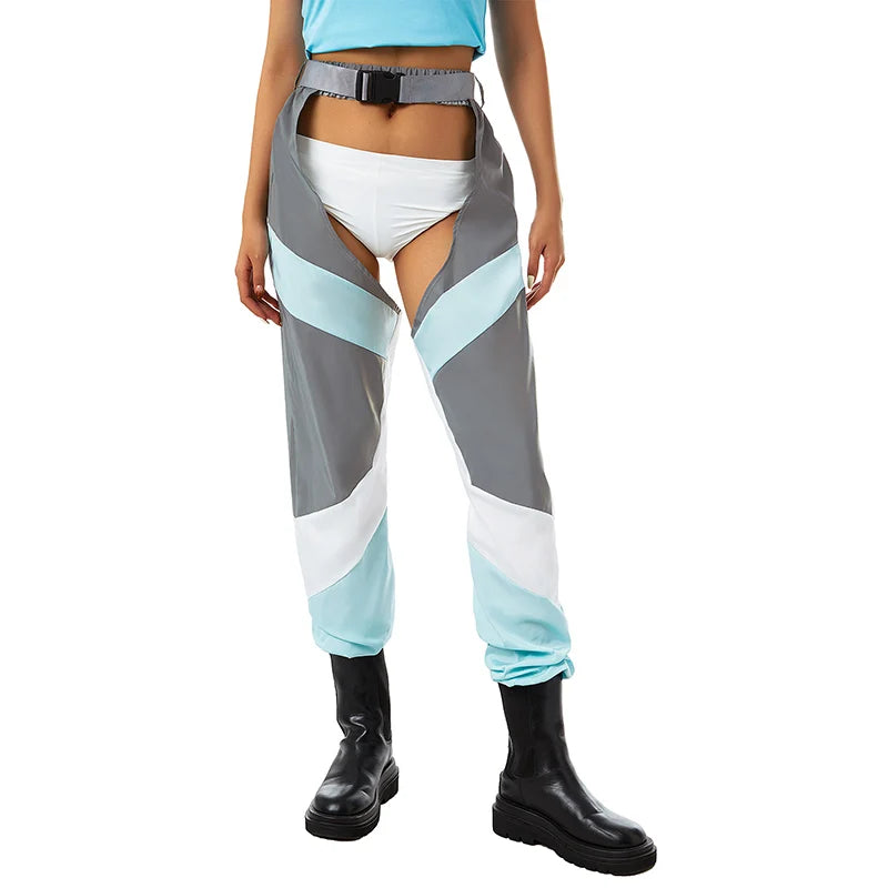AFTERGLOW Cut-Out Chaps — Buckle, Patchwork/Solid