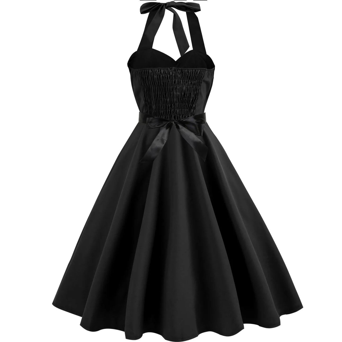 RetroVibe Halter Party Dress