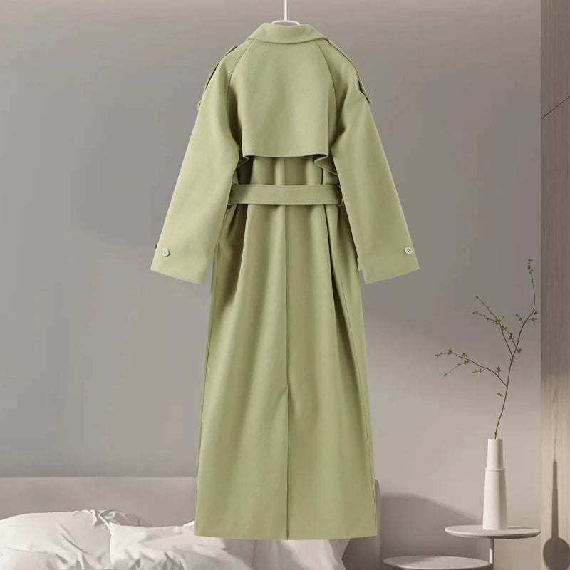 Midnight Trench Double-Breasted Coat