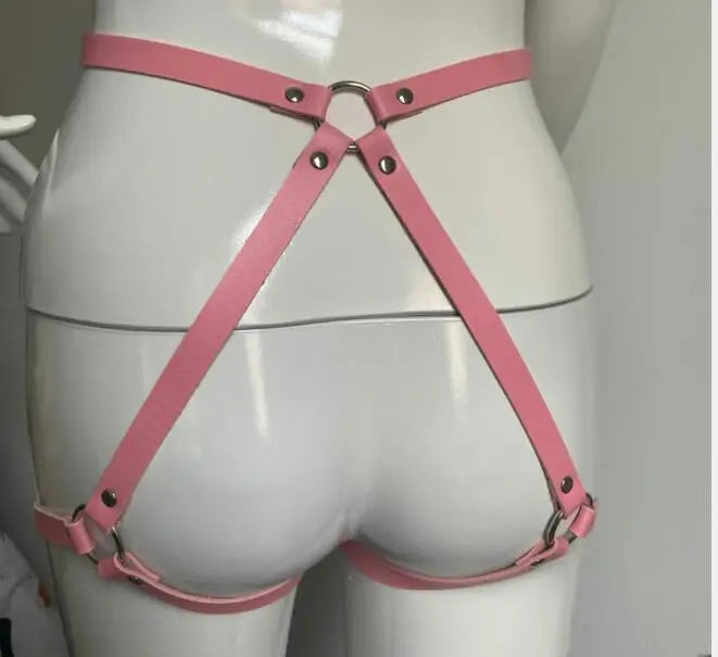 LUSTRA Lockline Leather Cockstrap Harness