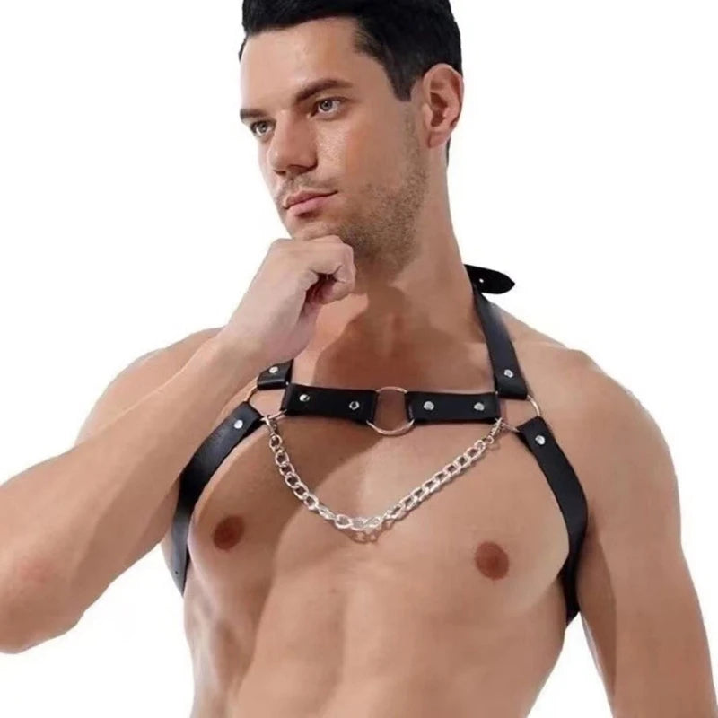 Steel Pulse – Leather Punk Chest Harness
