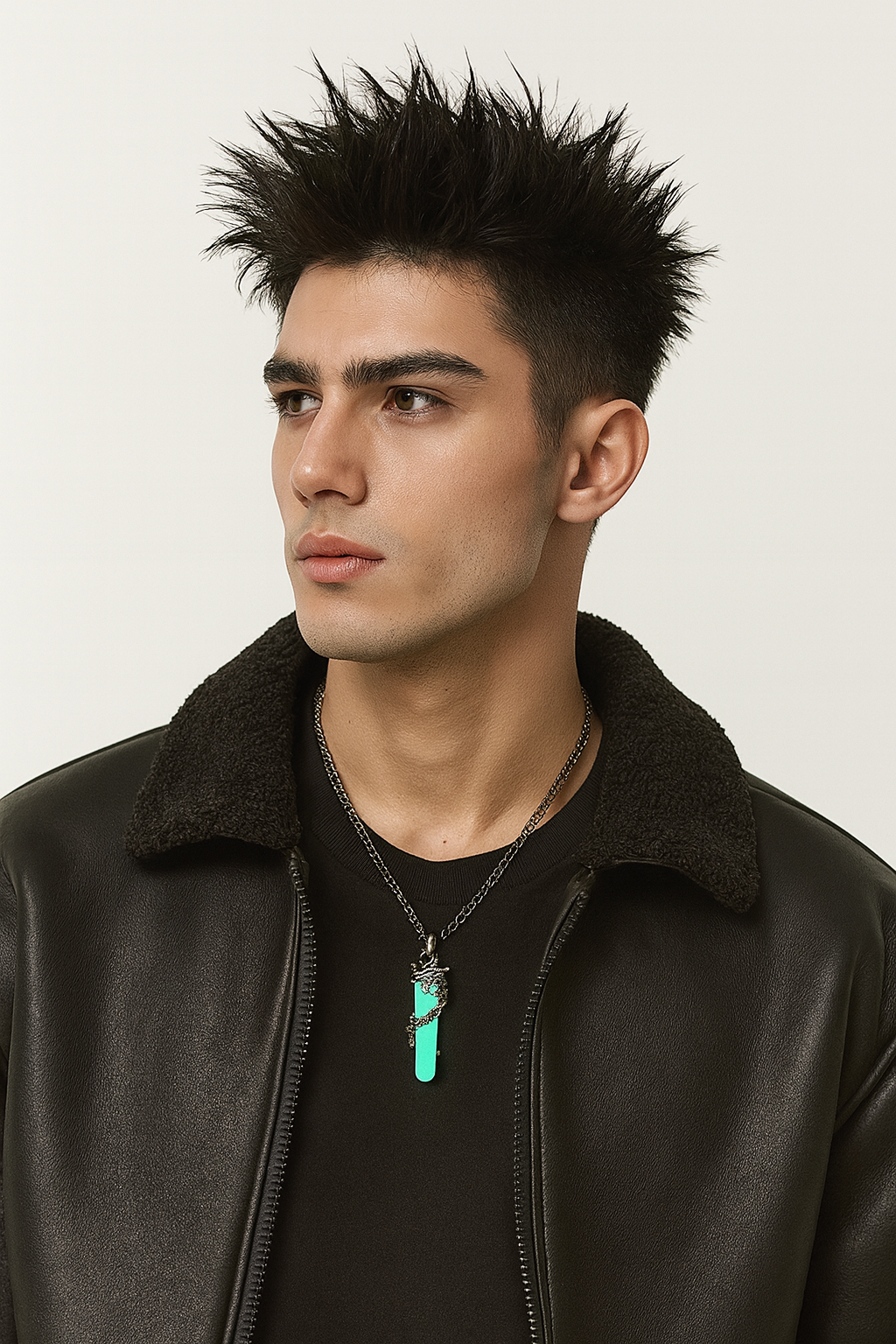 Drakon Core – Luminous Glow-in-the-Dark Pendant Necklace