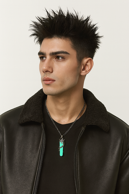 Drakon Core – Luminous Glow-in-the-Dark Pendant Necklace