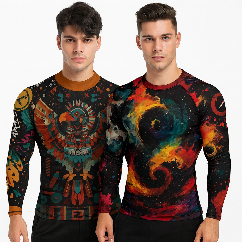 DRILL//CORE Compression Rashguard – Mock Neck Tech Shirt for Combat & Surf