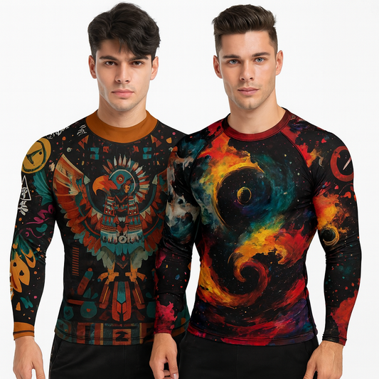 DRILL//CORE Compression Rashguard – Mock Neck Tech Shirt for Combat & Surf