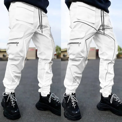 LUMEN Reflective Cargo Joggers — Multi-Pocket