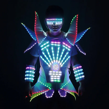 NeonBot LED Robot Suit – Full Color Light Armor