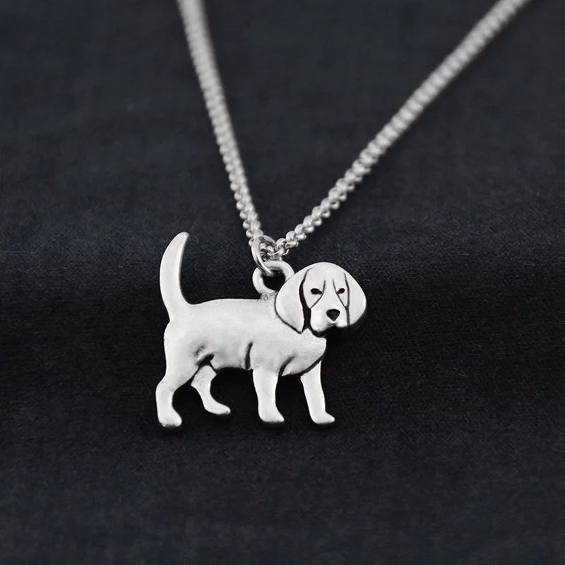 Punk Paws – Cute Beagle & Coonhound Charm Necklace