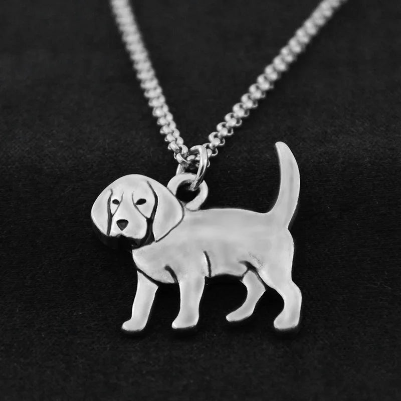 Punk Paws – Cute Beagle & Coonhound Charm Necklace
