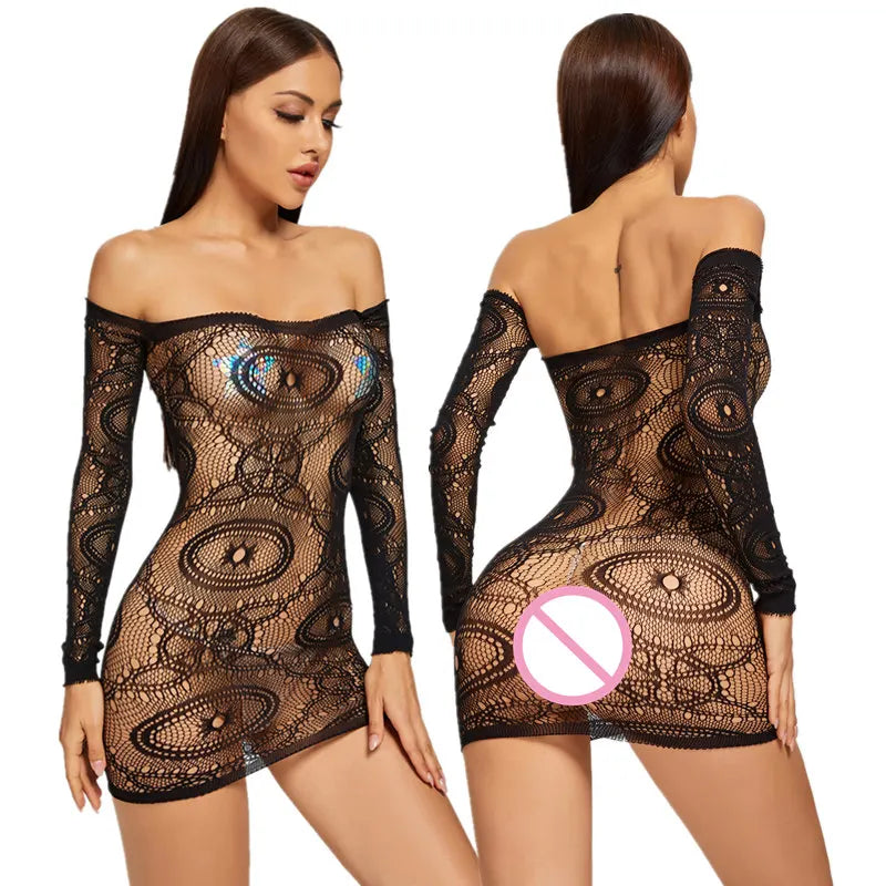 LUSTRA Mesh Babydoll Dress