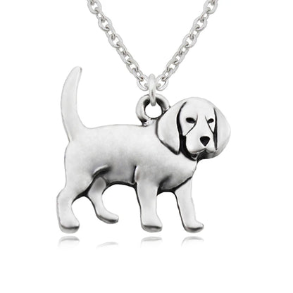 Punk Paws – Cute Beagle & Coonhound Charm Necklace