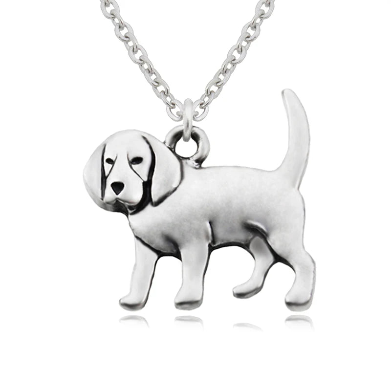 Punk Paws – Cute Beagle & Coonhound Charm Necklace