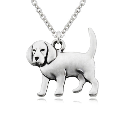 Punk Paws – Cute Beagle & Coonhound Charm Necklace