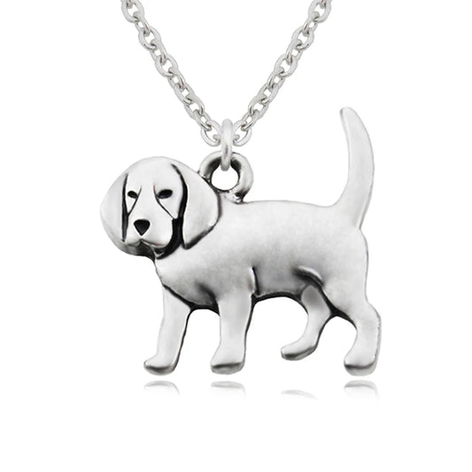 Punk Paws – Cute Beagle & Coonhound Charm Necklace
