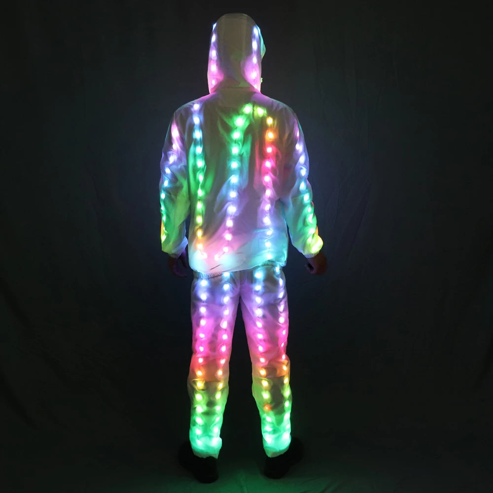 Pixel Glow LED Jacket – Full Color Rave Suit
