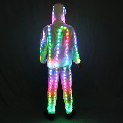 Pixel Glow LED Jacket – Full Color Rave Suit