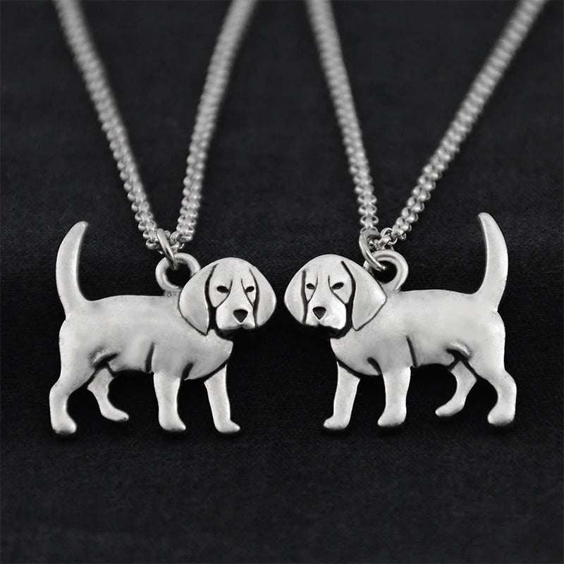 Punk Paws – Cute Beagle & Coonhound Charm Necklace