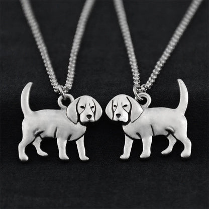 Punk Paws – Cute Beagle & Coonhound Charm Necklace