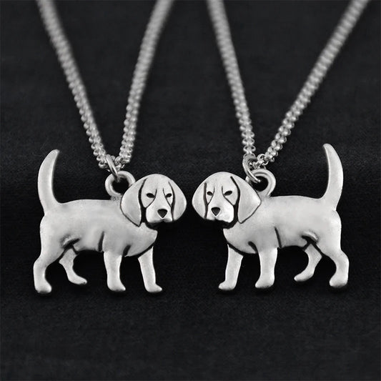 Punk Paws – Cute Beagle & Coonhound Charm Necklace